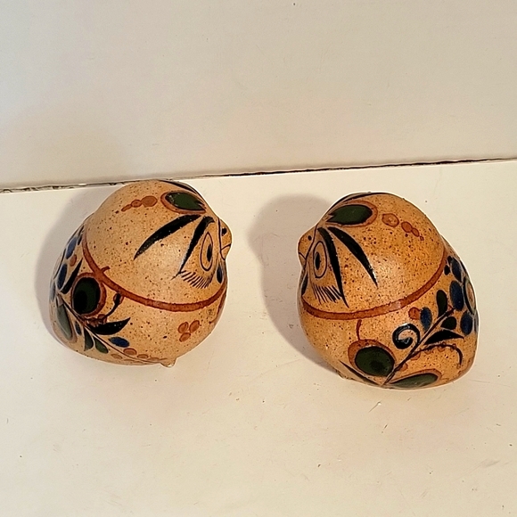 2 VTG MEXICAN TONAL POTTERY OWL - Picture 2 of 5